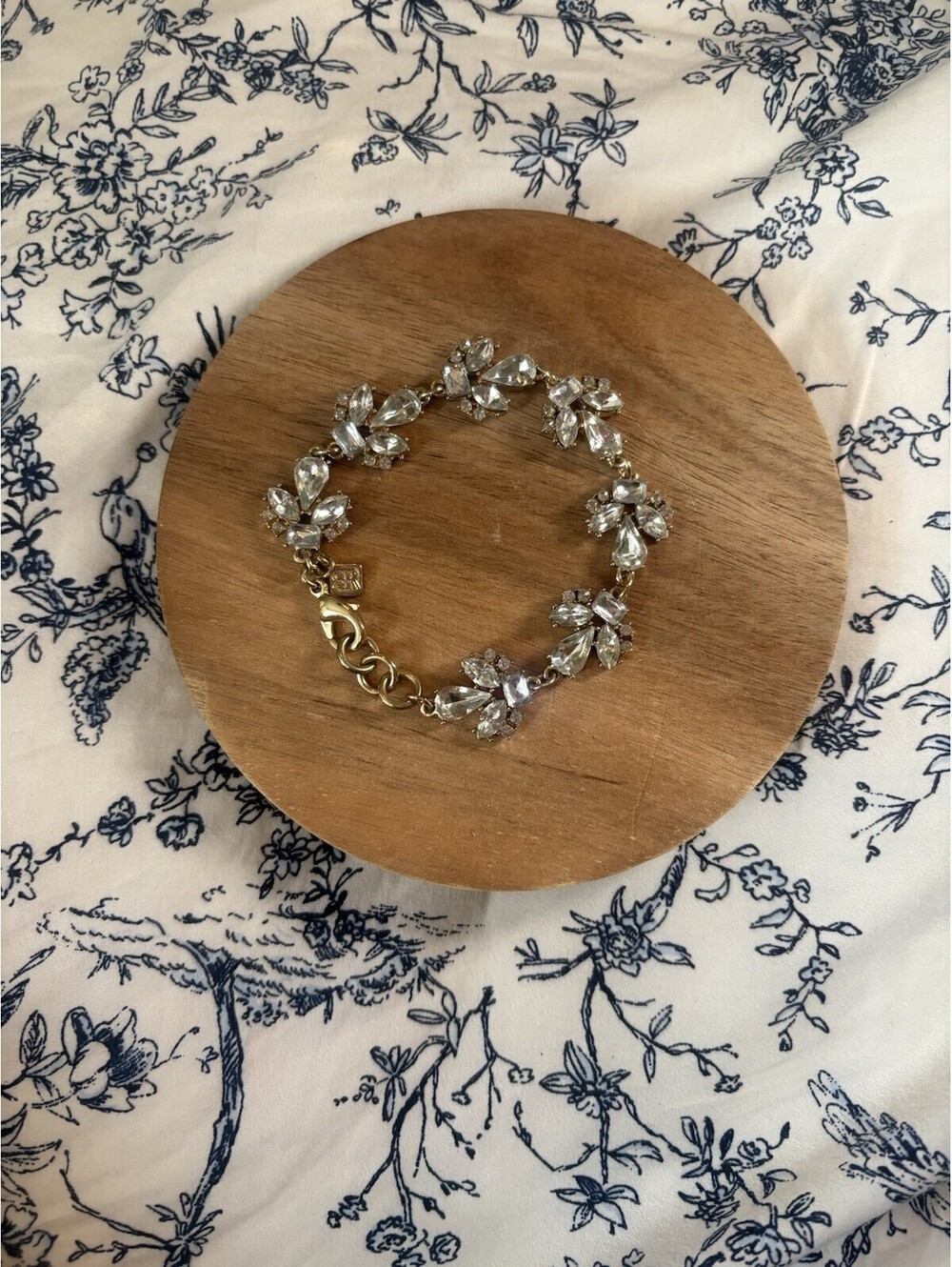 Banana Republic Rhinestone Crystal Gold Tone Bracelet